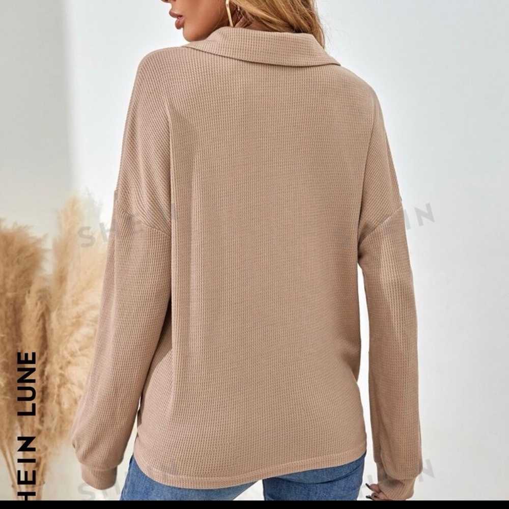 half button long sleeve tee 🤎🍁